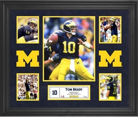 University Of Michigan Wolverine Framed College Football Player Tom