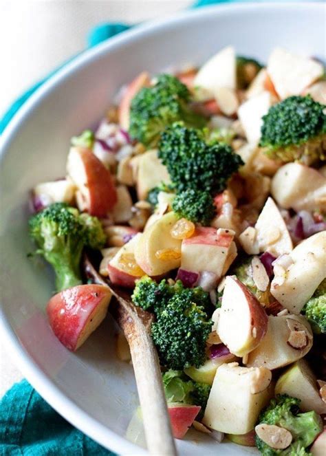 Made with raw broccoli, onions, walnuts, golden raisins, cranberries and carrots it's the perfect mix broccoli apple salad. Broccoli Apple Salad with Creamy Lemon-Tahini Dressing ...