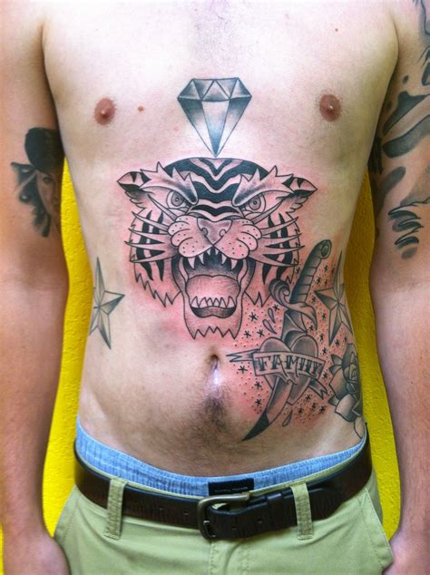 Traditional Stomach Tattoo Stomach Tattoos Tattoos Skull Tattoo