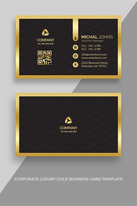 luxury gold business card corporate identity template   gold