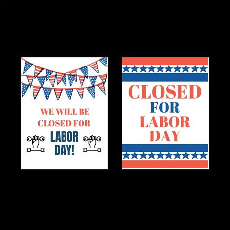 Closed For Labor Day Signs Free Printables