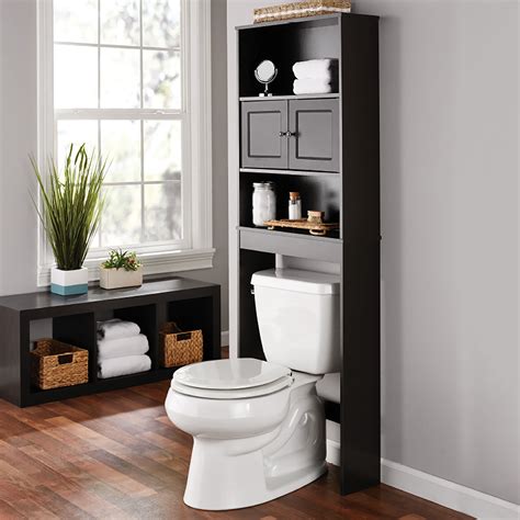Mainstays 23in W Over The Toilet Space Saver Bathroom Storage Cabinet