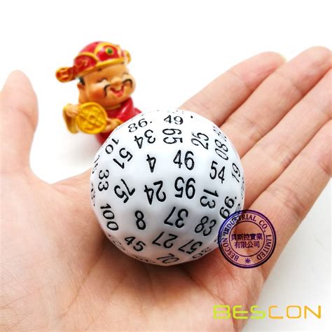 Bescon Polyhedral Dice 100 Sides Dice D100 Die 100 Sided Cube D100