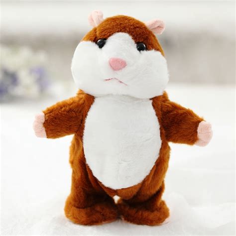 18cm Talking Hamster Toy Moving Electronic Pet Plush Toy Cute Sound