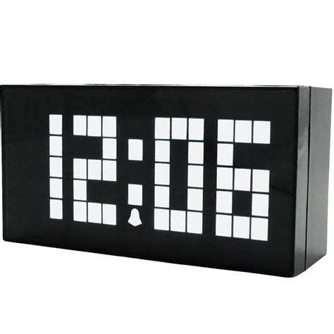 Alarm clock by david j patterson. Large Size Font Multi function LED Digital Clock Wood ...