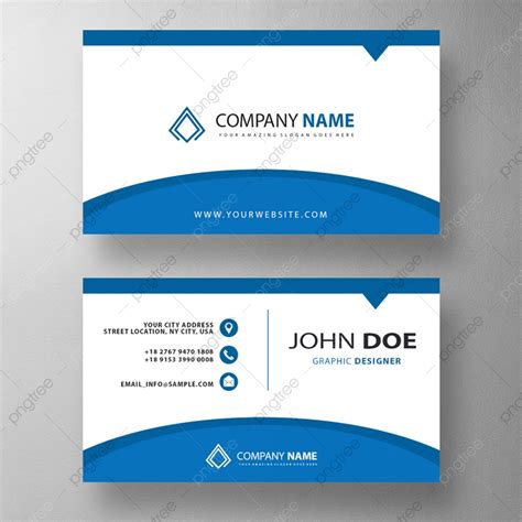 Simple Blue Business Card Template Template Download On Pngtree