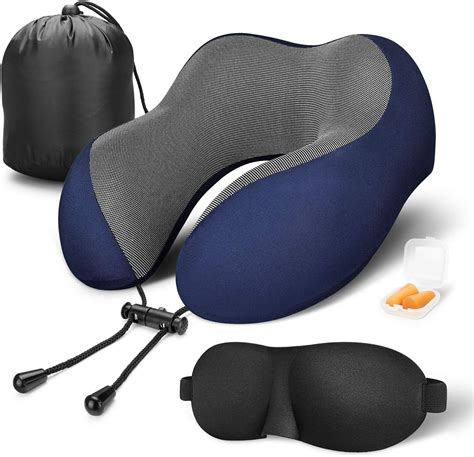 Mlvoc Travel Pillow 100 Pure Memory Foam Neck Pillow Comfortable And Breathable