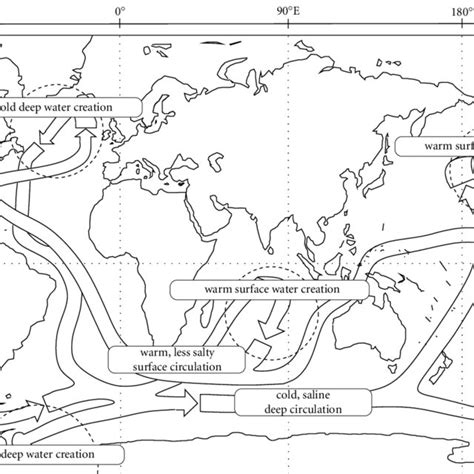 Sketch Of The Global Conveyor Belt Through All Oceans Showing The Cold
