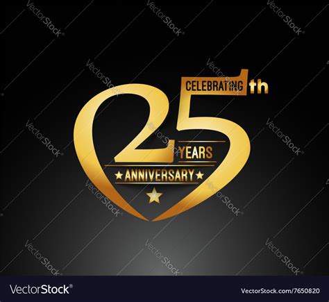 25th Years Anniversary Royalty Free Vector Image