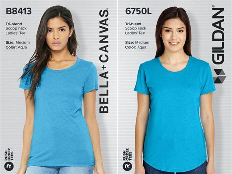 bella canvas vs gildan comparing 5 of their top t shirts