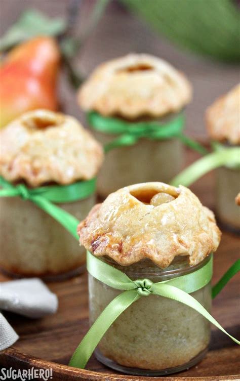 Pear Pie In A Jar These Cute Mini Pies In Mason Jars Make Great Gifts
