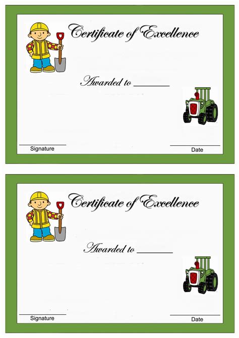 Personalized master builder ornament, lego christmas ornament, custom kids ornament, child ornament, gifts, building blocks, 1.75x4. Bob the Builder Awards | Birthday Printable