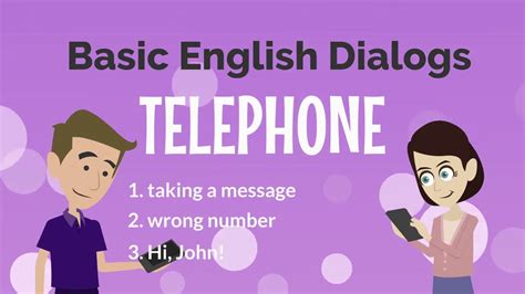 Basic English Dialogs Telephone Youtube
