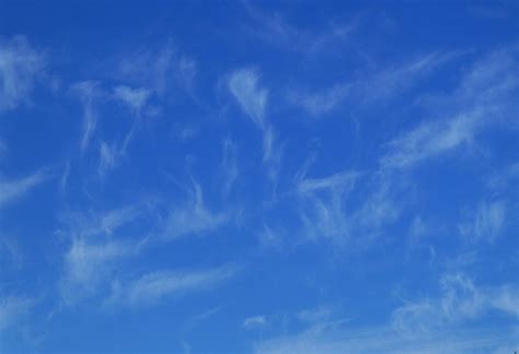 Blue Sky Wispy Clouds Background Free Stock Photo Public Domain Pictures