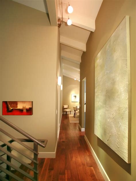 Contemporary Hallway With Vibrant Wall Art Hgtv