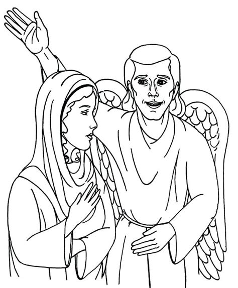 Angel Gabriel Coloring Page at GetColorings.com | Free printable colorings pages to print and color