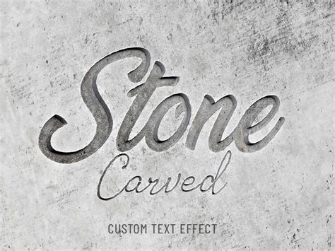 Free Carved Stone Psd Text Effect By Design4months On Dribbble