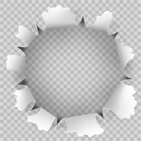 Premium Vector Torn Hole And Ripped Of Paper Effect