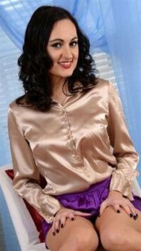 Satin Blouses Silk Satin Long Sleeve Sleeves Tops Women Fashion Blouse Moda