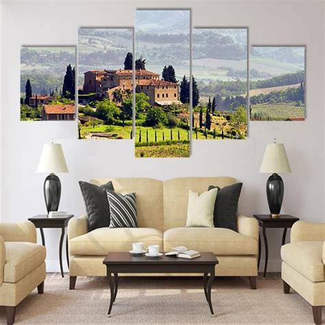Tuscany Vineyard Multi Panel Canvas Wall Art Cheap Canvas Prints