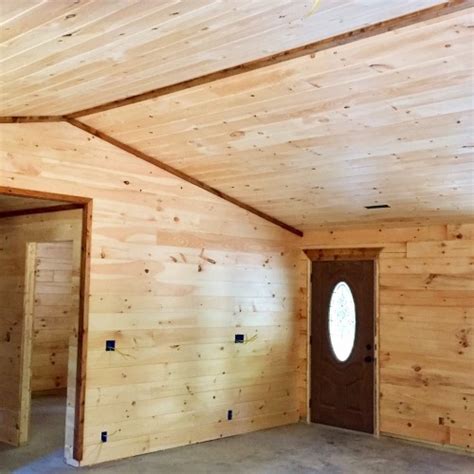 White Pine Tongue And Groove Ceiling Shelly Lighting