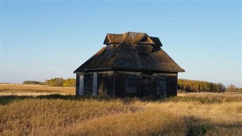 Old Farmhouse 1800s In Saskatchewan Pic Taken In October Old