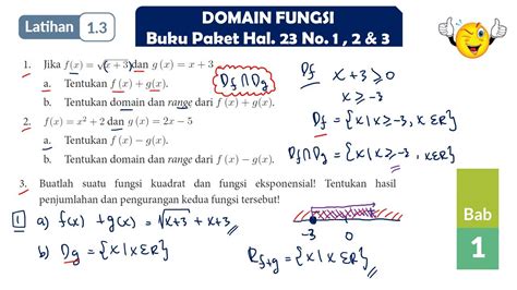 Latihan No Domain Range Fungsi Matematikas Sma Kelas
