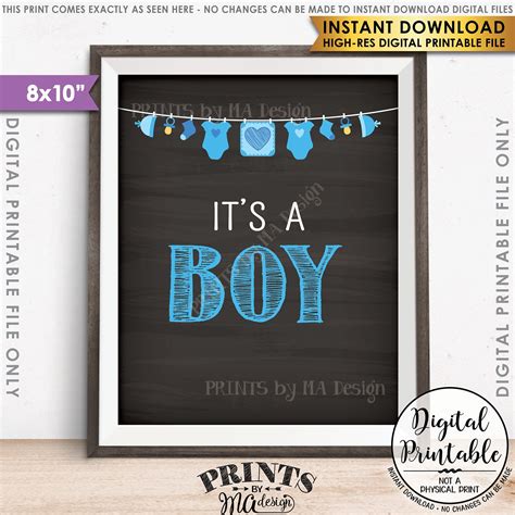 Its A Boy Sign Its A Boy Gender Reveal Sign Its A Boy Announcement