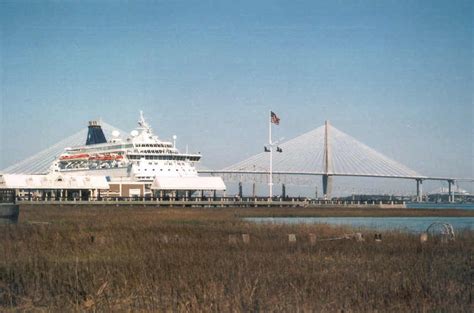 Charleston Sc Shot Of Cruise Ship In Port Photo Picture Image