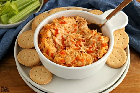 Baked Buffalo Chicken Dip Gluten Free Dairy Free Option Mama Knows