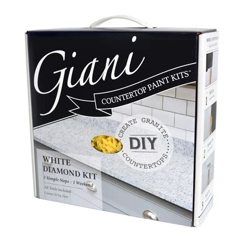 Giani Granite White Diamond Countertop Paint Kit Fg Gi Wht Di The