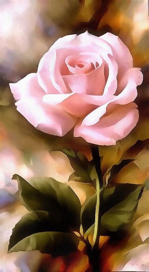 Rose Painting Pink Paper Rose In Acrylic By Catherine Lott Flower