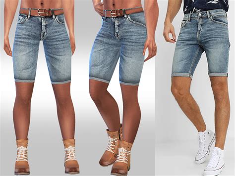The Sims Resource Men Lance Denim Ltb Fit Shorts