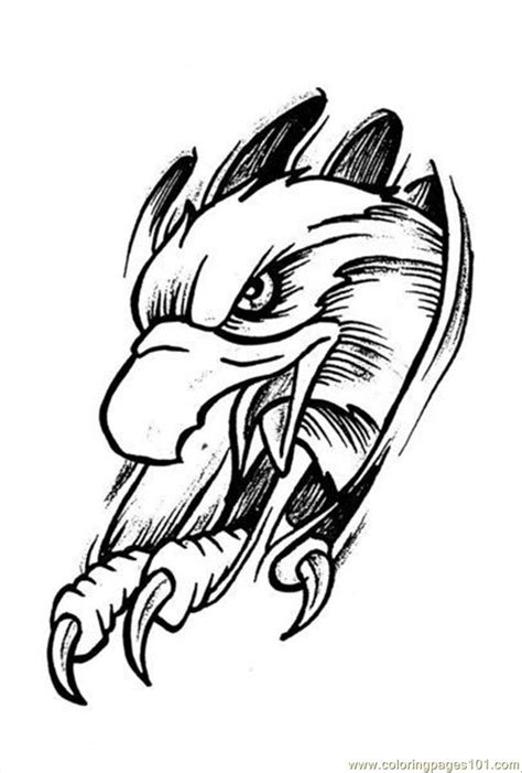 Find the desired and make your own gallery using pin. Eagles Tattoo Design Prev 4 Coloring Page - Free Eagle ...