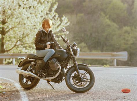 Guzzi Motorcycle Girl 065 Return Of The Cafe Racers
