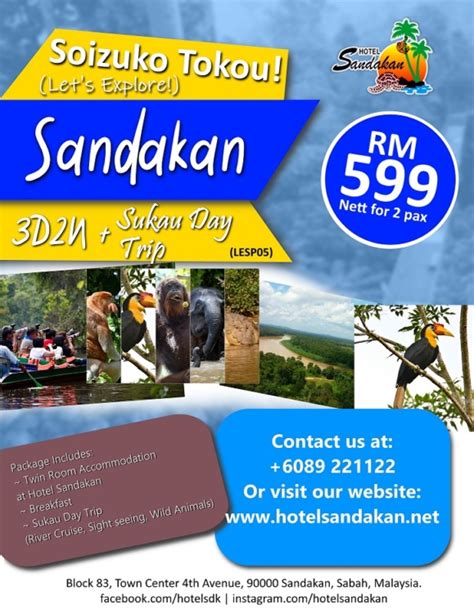 1 x 10% voucher, no min spend, no spend cap 1 x. Sandakan Stay Pass | Sabah, Malaysian Borneo