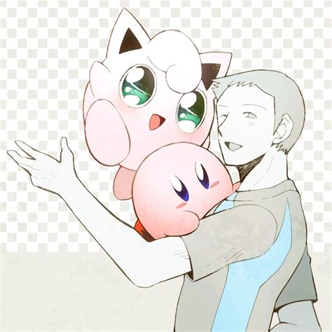 Male Wii Fit Trainer Jigglypuff And Kirby Super Smash Bros Pixiv Smash Bros Super Smash