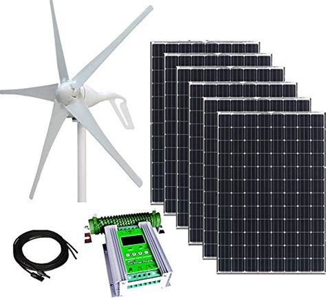 Check spelling or type a new query. 1000W 24V Hybrid Wind Solar Power DIY Off-Grid Kit - 400W Wind Turbine + 6x100W 12V Mono Solar ...