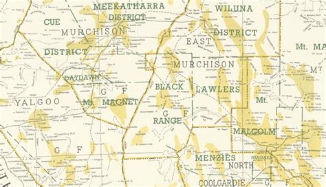 Historical Gold Maps Of The Western Australian Goldfields Goldfields