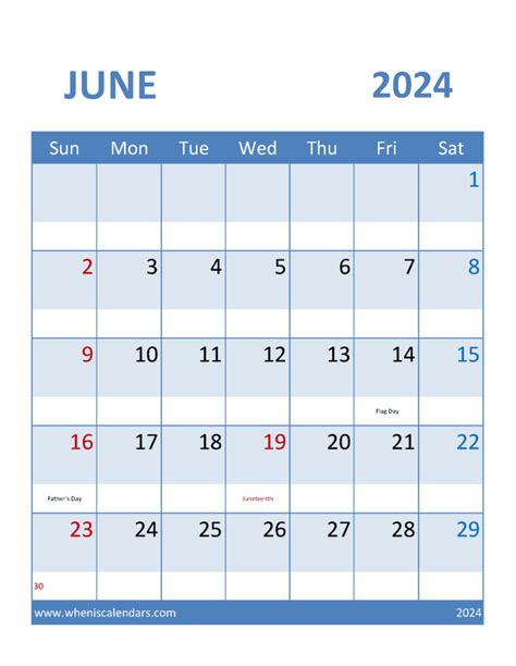 Download Jun 2024 Print Calendar Letter Vertical J64377
