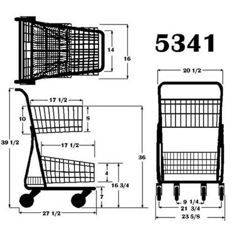 Model 5341 Two Basket Express Grocery Shopping Cart