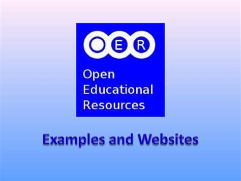 Oer Examples And Websites Ppt