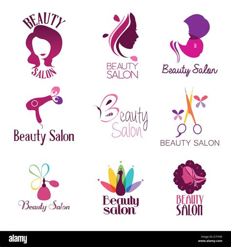 Eine Vektor Illustration Der Beauty Salon Logo Stock Vektorgrafik Alamy