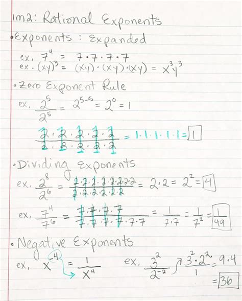 11 Explain Rational Exponents And Radicals Mrs Mayers Math Class