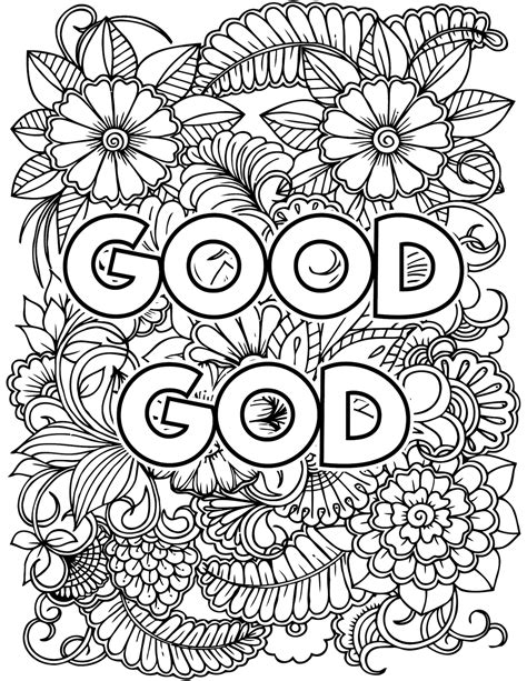 Adult Coloring Pages Swear Words Classic Shit Edition Etsy