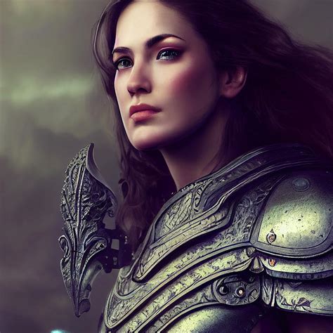 Heroic Female Warrior In Medieval Armor Digital Art By Aj Etheridge Fine Art America
