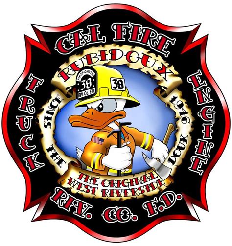 Cal Fireriverside County Fire Department Rubidoux Firehouse 38 Fire Badge Wildland Fire