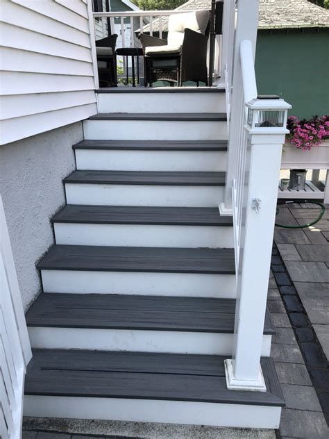 Includes a lifetime limited warranty against rot and termites. Composite Deck Stair Treads in 2020 | Outdoor stairs, Composite decking steps, Deck stairs