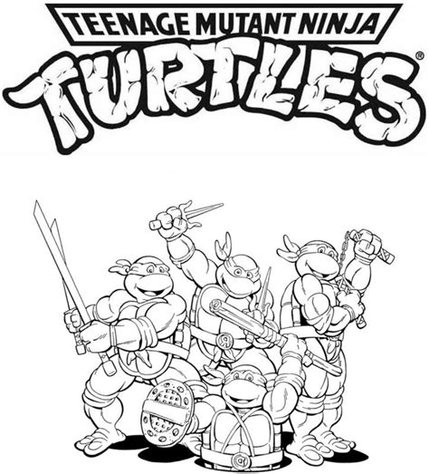 Christmas Ninja Turtles Coloring Pages - Coloring Home