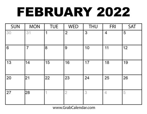 Printable February 2023 Calendar
